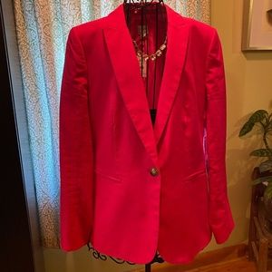 Pink linen blazer